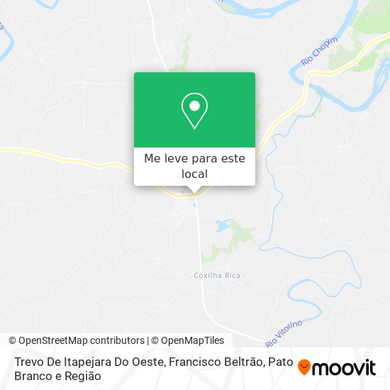 Trevo De Itapejara Do Oeste mapa