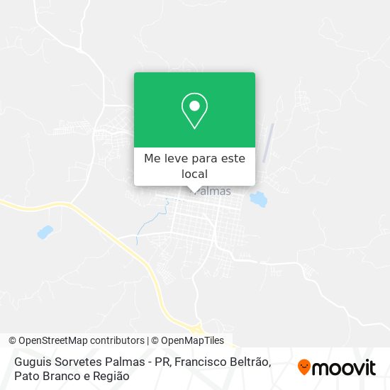 Guguis Sorvetes Palmas - PR mapa