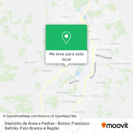 Depósito de Areia e Pedras - Borsoi mapa