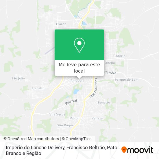 Império do Lanche Delivery mapa