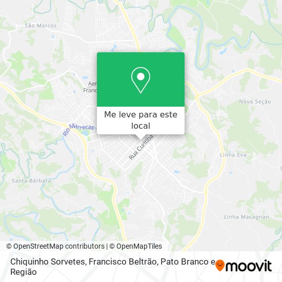 Chiquinho Sorvetes mapa