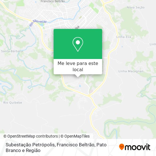 Subestação Petrópolis mapa