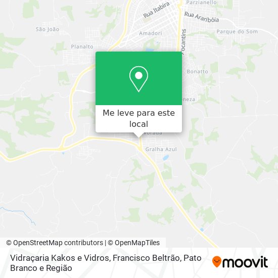 Vidraçaria Kakos e Vidros mapa