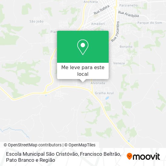 Escola Municipal São Cristóvão mapa