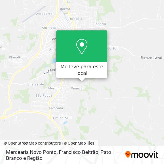 Mercearia Novo Ponto mapa