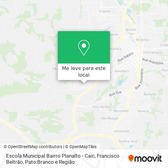 Escola Municipal Bairro Planalto - Caic mapa