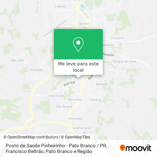 Posto de Saúde Pinheirinho - Pato Branco / PR mapa
