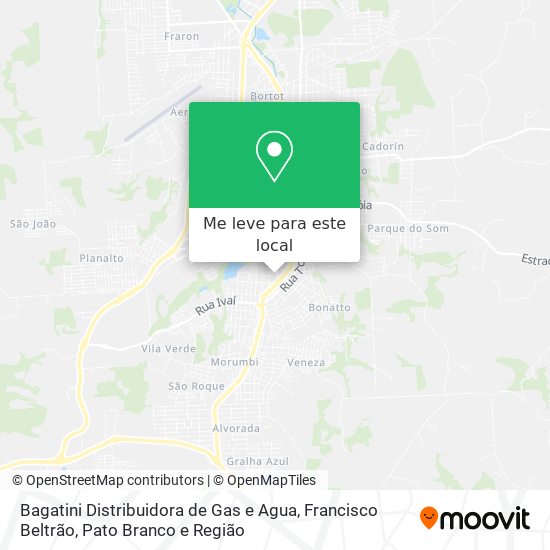 Bagatini Distribuidora de Gas e Agua mapa
