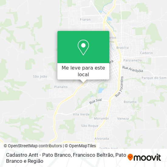 Cadastro Antt - Pato Branco mapa
