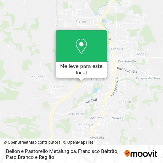 Bellon e Pastorello Metalurgica mapa