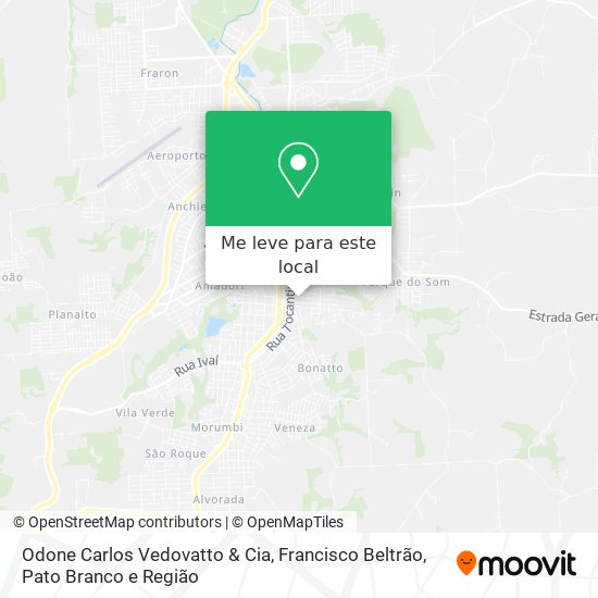 Odone Carlos Vedovatto & Cia mapa