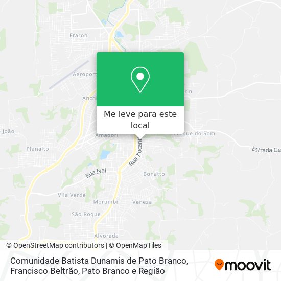 Comunidade Batista Dunamis de Pato Branco mapa