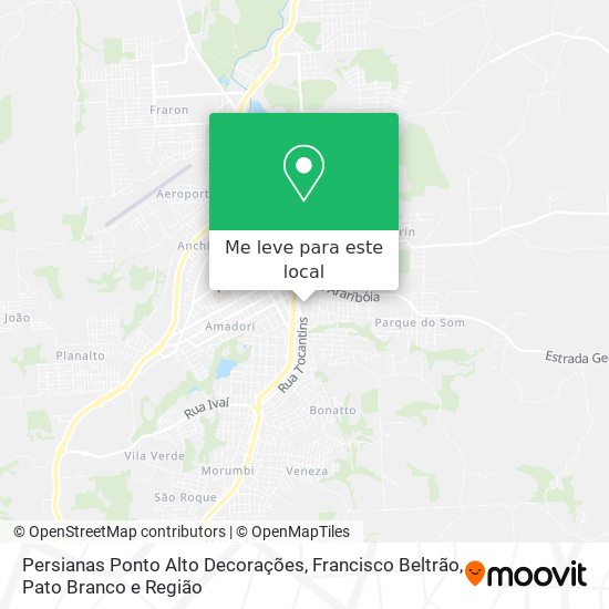 Persianas Ponto Alto Decorações mapa