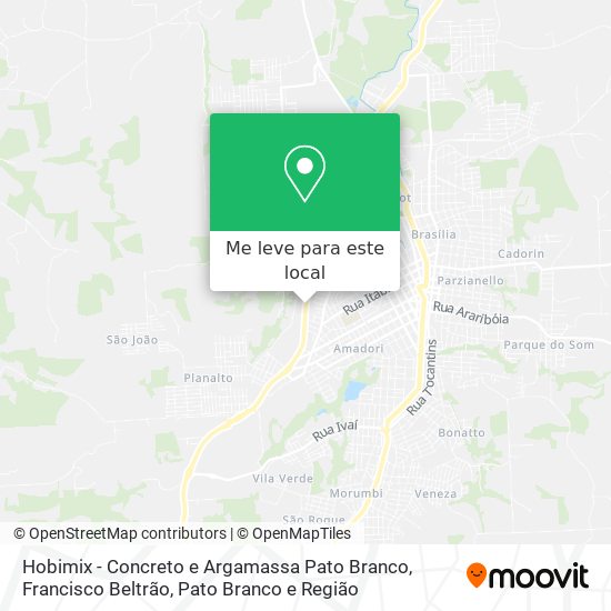 Hobimix - Concreto e Argamassa Pato Branco mapa