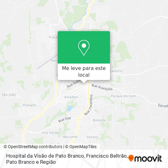 Hospital da Visão de Pato Branco mapa