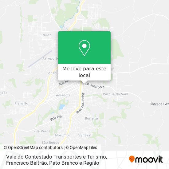 Vale do Contestado Transportes e Turismo mapa