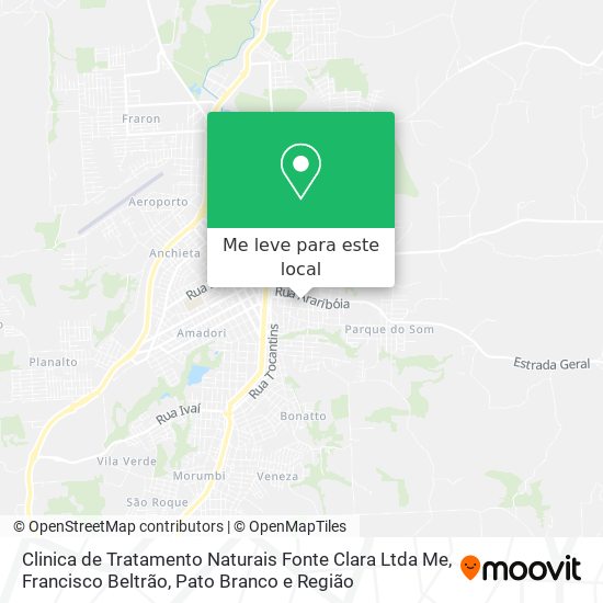 Clinica de Tratamento Naturais Fonte Clara Ltda Me mapa