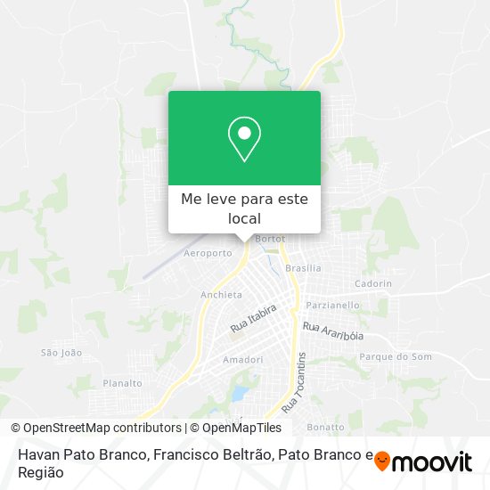 Havan Pato Branco mapa