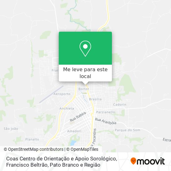 Coas Centro de Orientação e Apoio Sorológico mapa