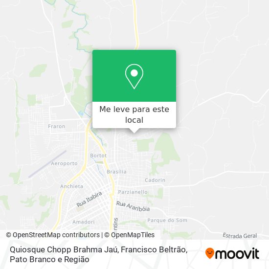 Quiosque Chopp Brahma Jaú mapa