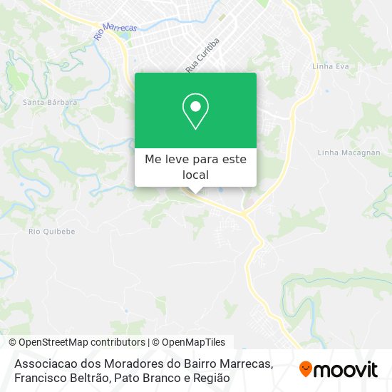 Associacao dos Moradores do Bairro Marrecas mapa