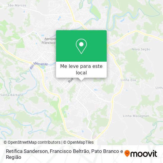 Retífica Sanderson mapa