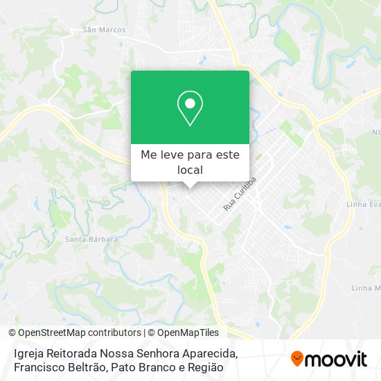 Igreja Reitorada Nossa Senhora Aparecida mapa