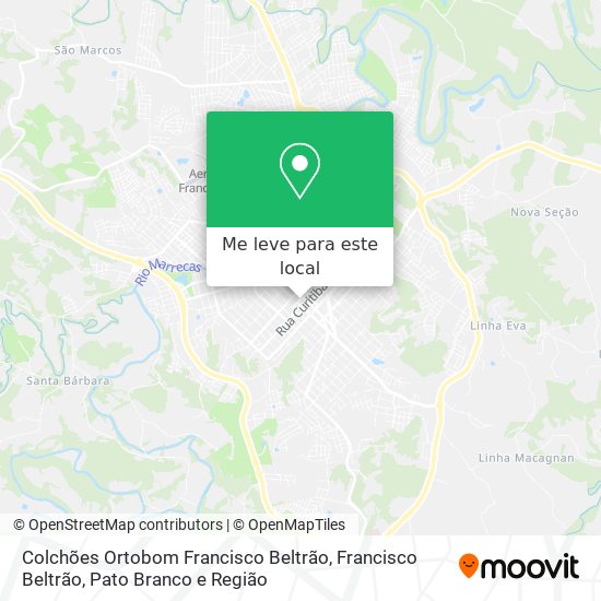 Colchões Ortobom Francisco Beltrão mapa