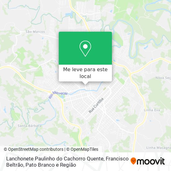 Lanchonete Paulinho do Cachorro Quente mapa