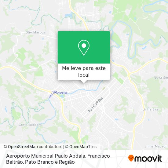 Aeroporto Municipal Paulo Abdala mapa