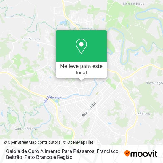 Gaiola de Ouro Alimento Para Pássaros mapa