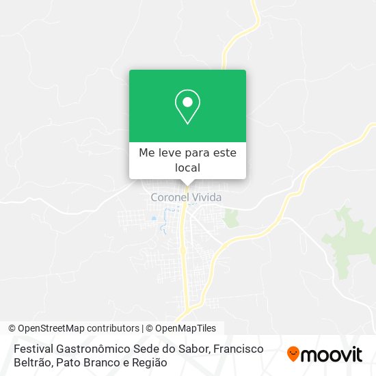 Festival Gastronômico Sede do Sabor mapa