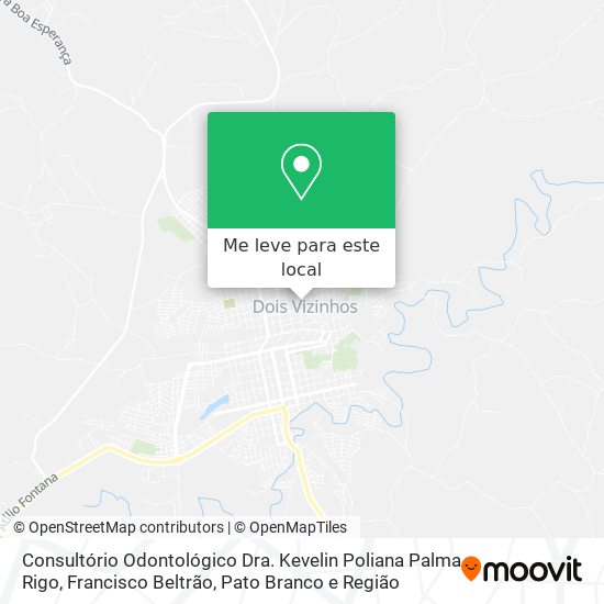 Consultório Odontológico Dra. Kevelin Poliana Palma Rigo mapa