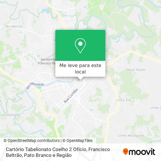 Cartório Tabelionato Coelho 2 Ofício mapa