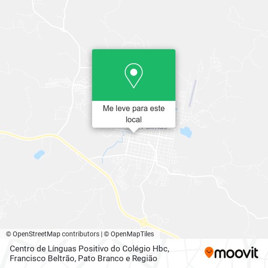 Centro de Línguas Positivo do Colégio Hbc mapa