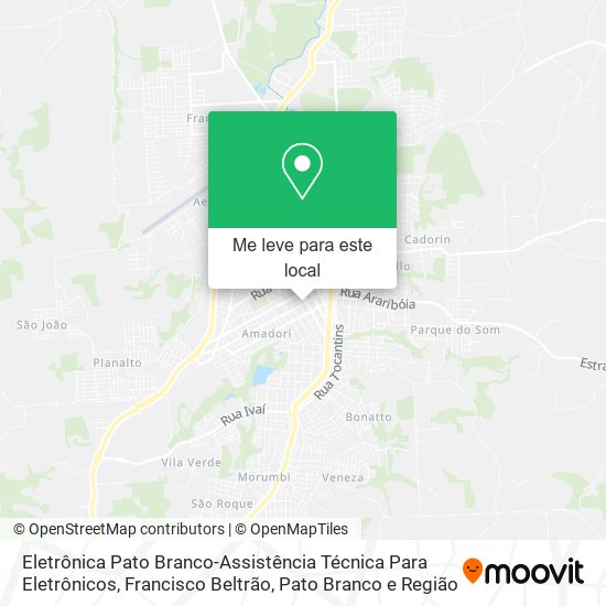 Eletrônica Pato Branco-Assistência Técnica Para Eletrônicos mapa