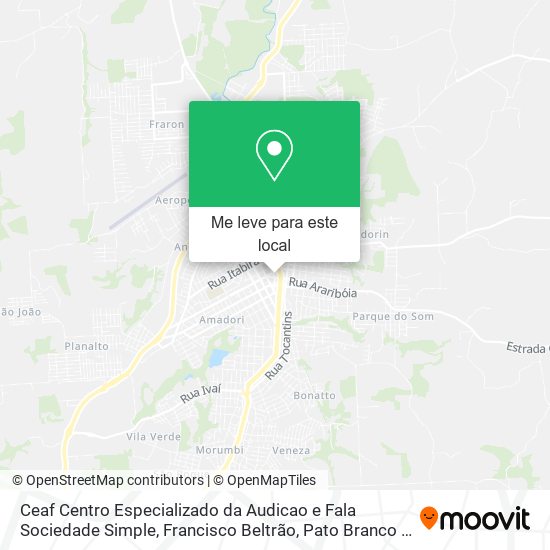 Ceaf Centro Especializado da Audicao e Fala Sociedade Simple mapa