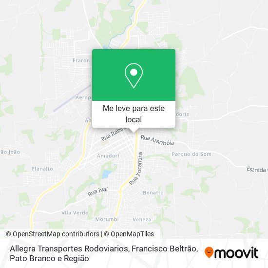Allegra Transportes Rodoviarios mapa