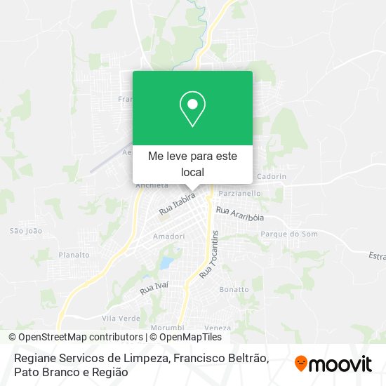 Regiane Servicos de Limpeza mapa