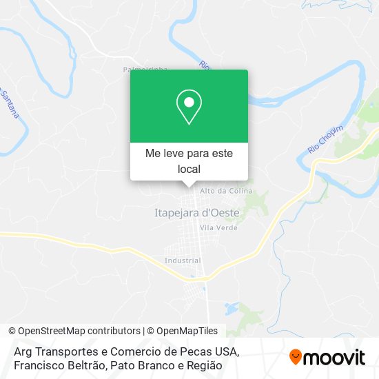 Arg Transportes e Comercio de Pecas USA mapa