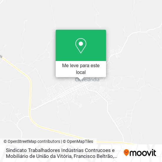 Sindicato Trabalhadores Indústrias Contrucoes e Mobiliário de União da Vitória mapa