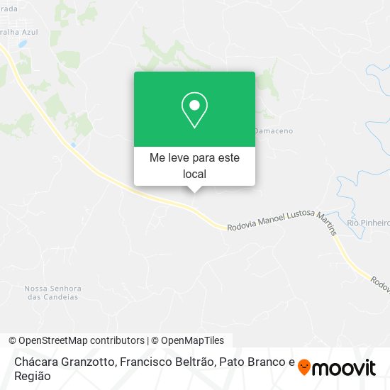 Chácara Granzotto mapa