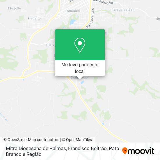 Mitra Diocesana de Palmas mapa