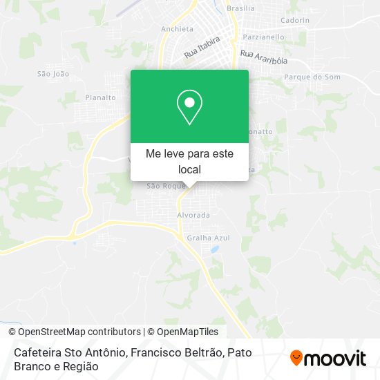 Cafeteira Sto Antônio mapa