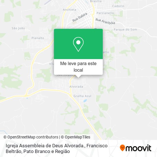 Igreja Assembleia de Deus Alvorada. mapa