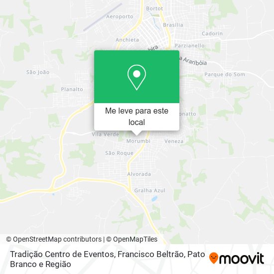 Tradição Centro de Eventos mapa