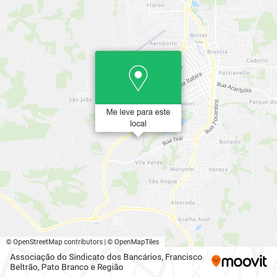 Associação do Sindicato dos Bancários mapa