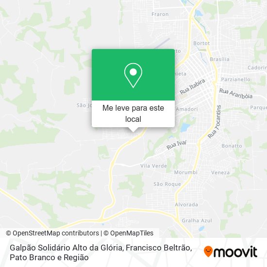 Galpão Solidário Alto da Glória mapa