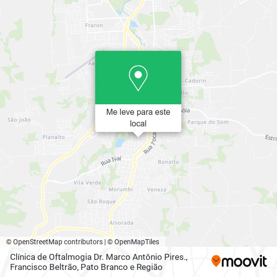 Clínica de Oftalmogia Dr. Marco Antônio Pires. mapa