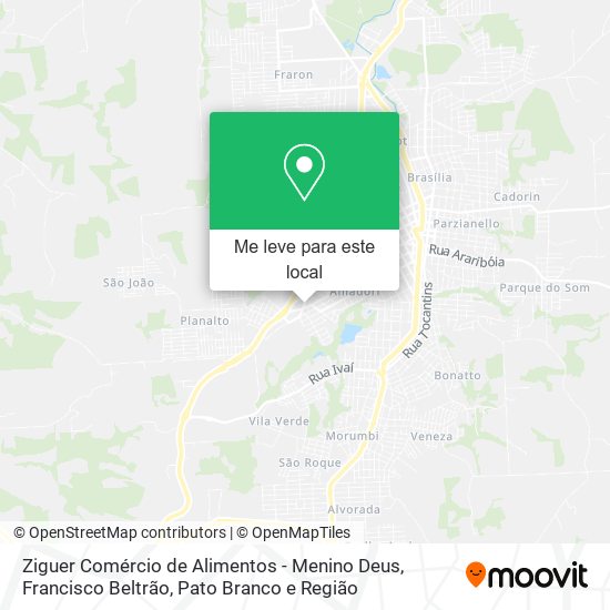Ziguer Comércio de Alimentos - Menino Deus mapa